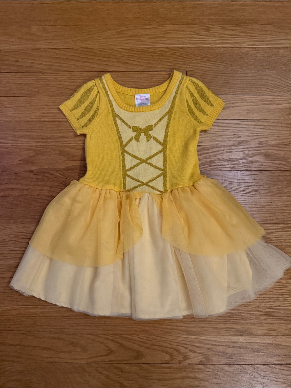 Disney Belle Yellow Princess Tutu Dress Costume
